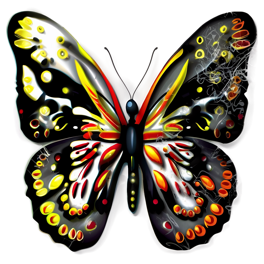 Tribal Black Butterfly Png 06252024 PNG Image