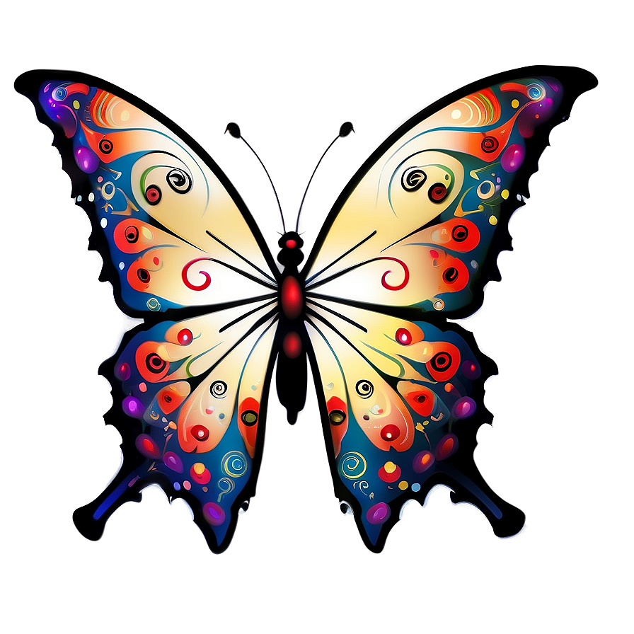 Tribal Butterfly Tattoo Png Rmr47 PNG Image