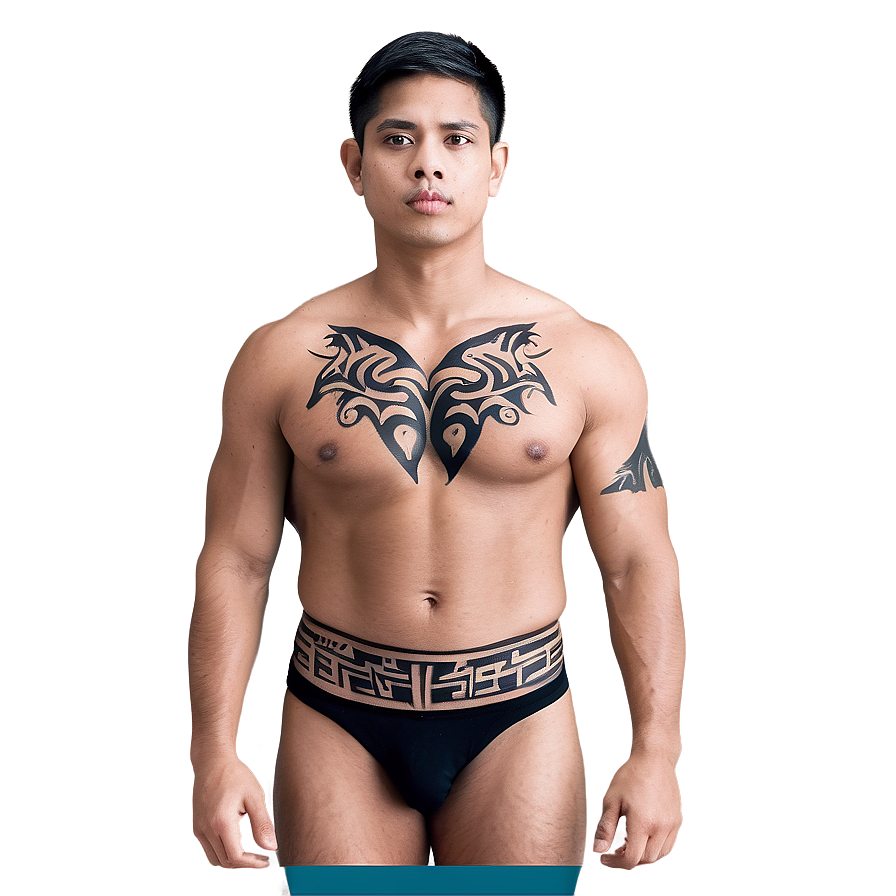 Tribal Chest Tattoo Inspiration Png 61 PNG Image