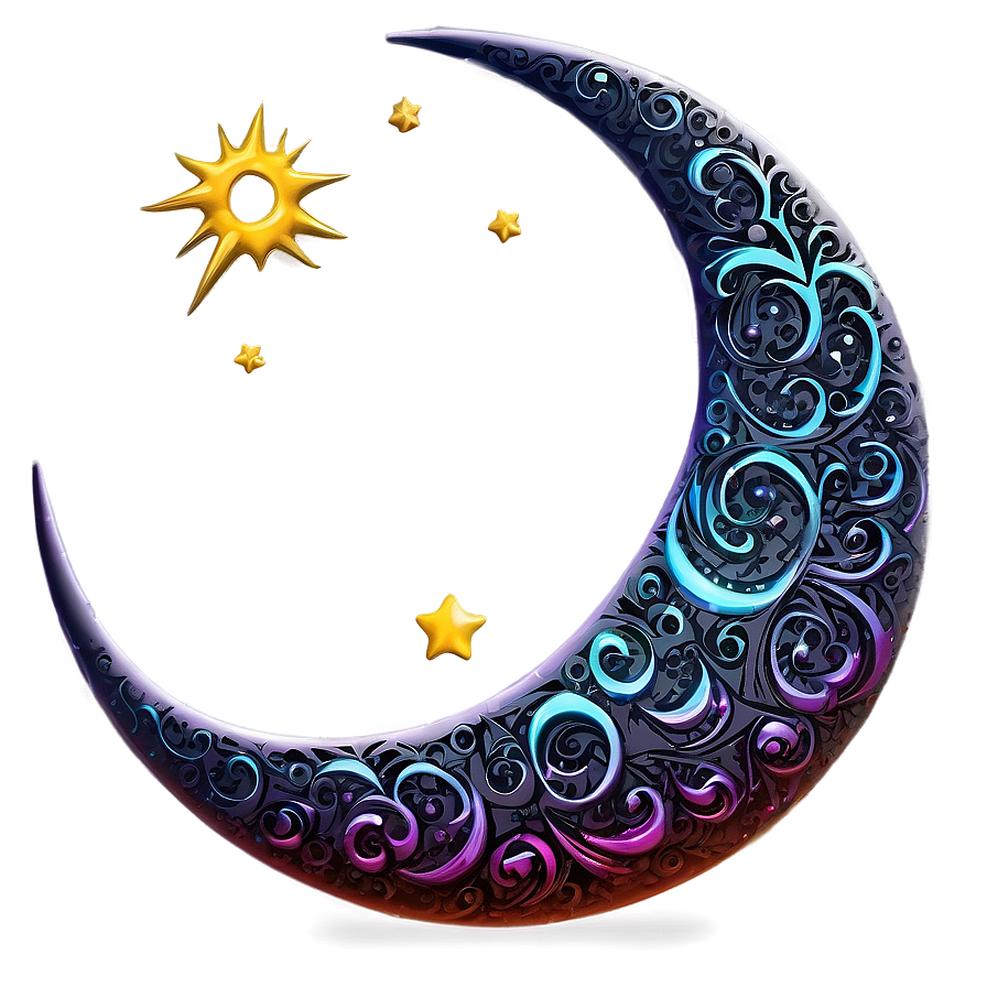 Tribal Crescent Moon Png Mfn PNG Image