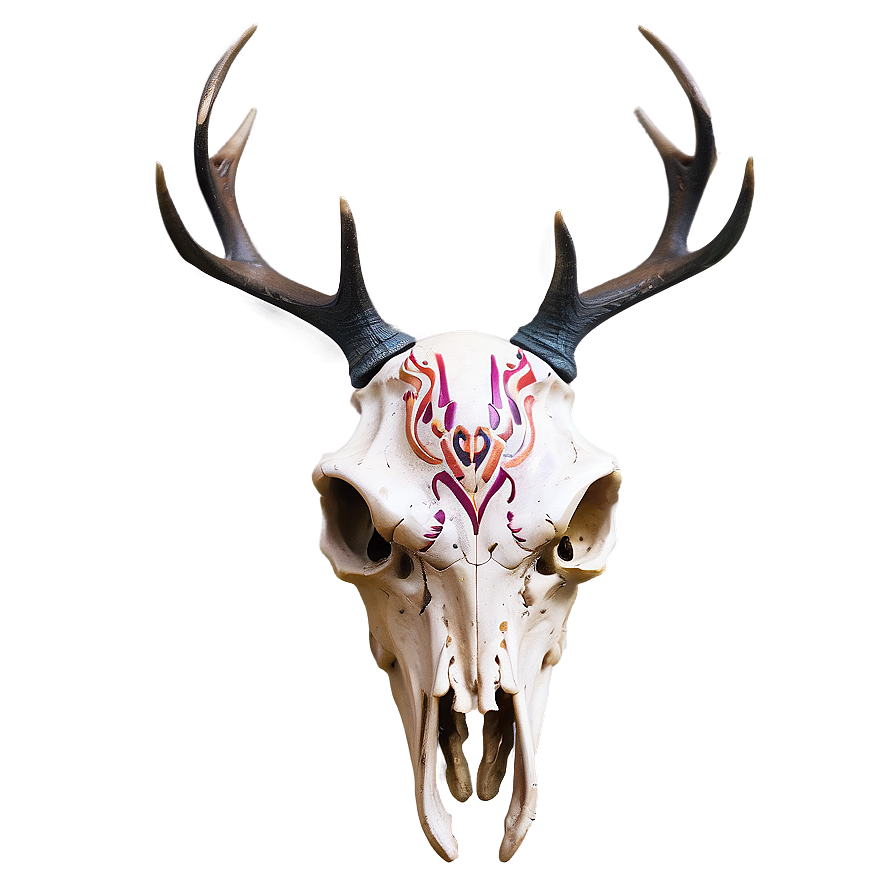 Tribal Deer Skull Drawing Png Umk19 PNG Image