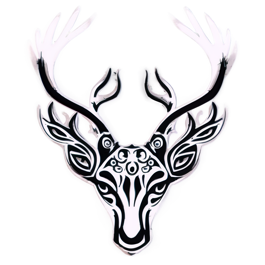 Tribal Deer Tattoo Design Png Vdu PNG Image