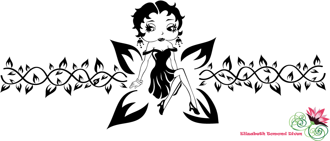 Tribal Fairy Tattoo Design PNG Image