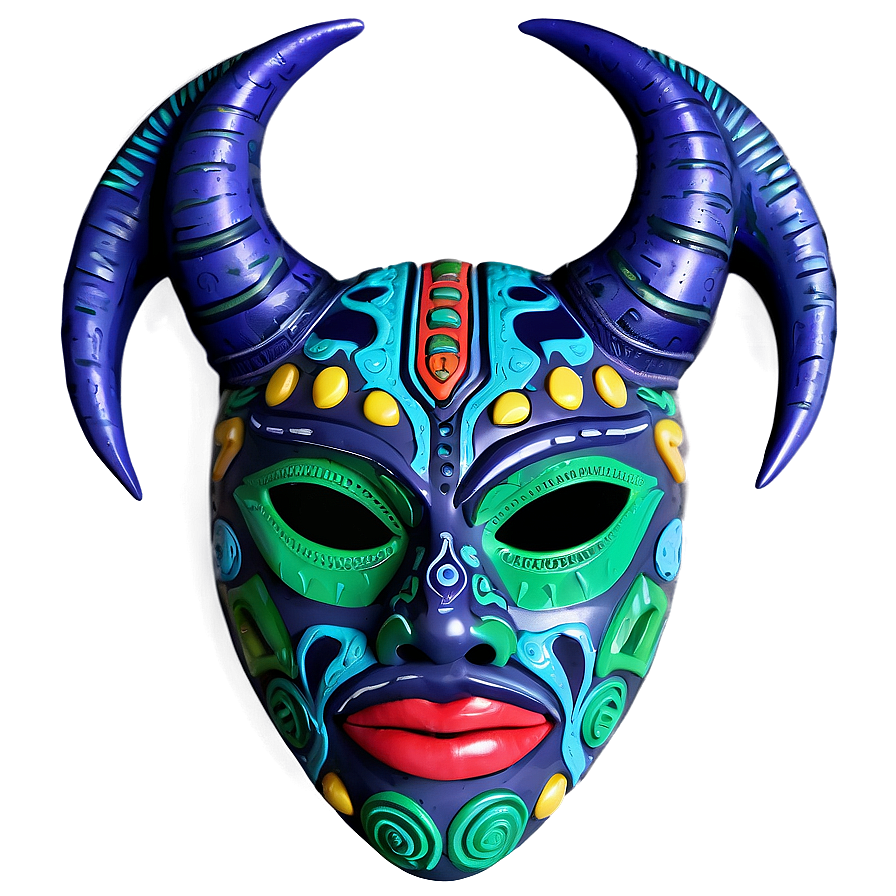 Tribal Mask Horns Png Qtg PNG Image