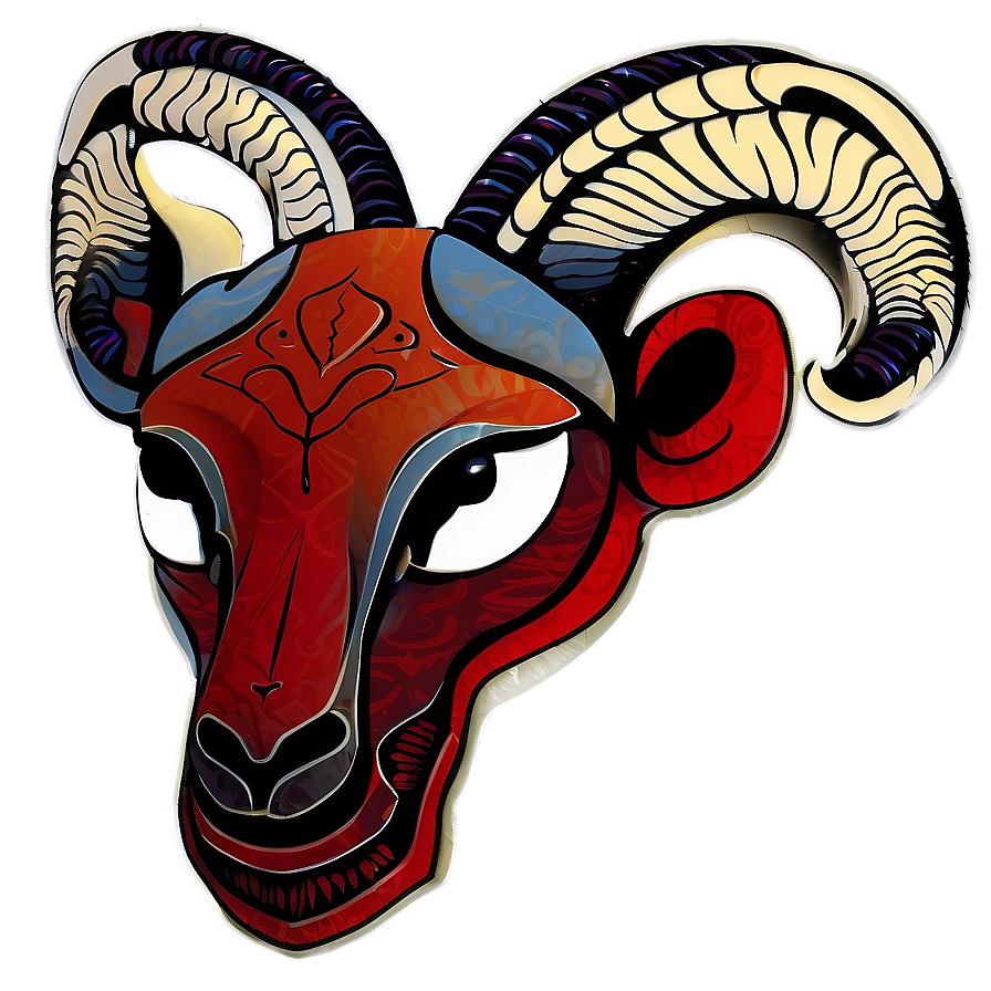 Tribal Ram Head Tattoo Png Gbi PNG Image