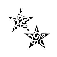 Tribal Star Tattoo Designs PNG Image