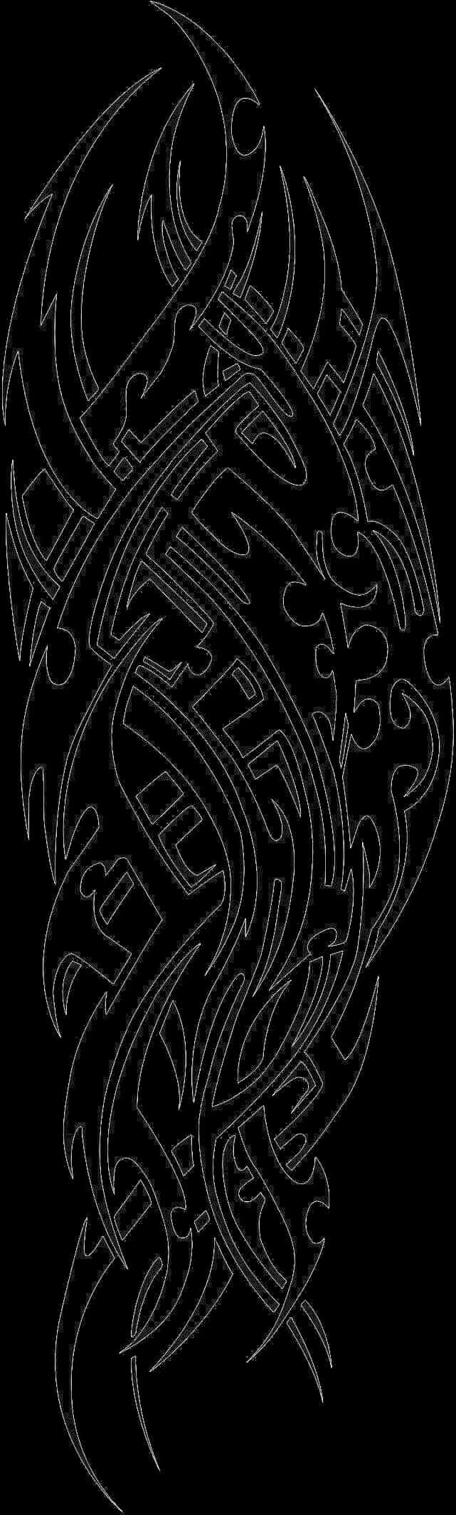 Tribal Tattoo Design Black PNG Image