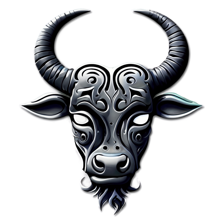 Tribal Taurus Tattoo Png Eia83 PNG Image