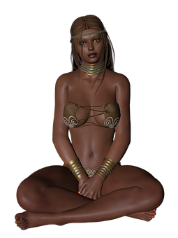 Tribal_ Woman_ Digital_ Art PNG Image