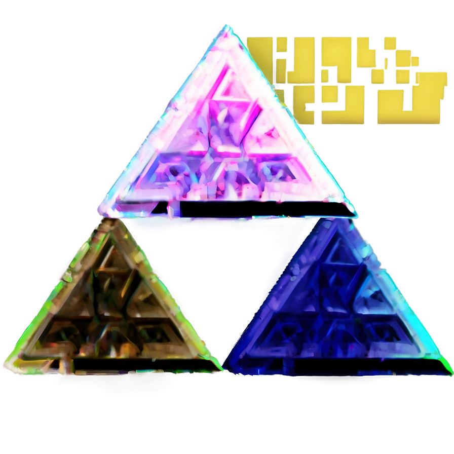 Triforce Glitch Art Png Blp PNG Image