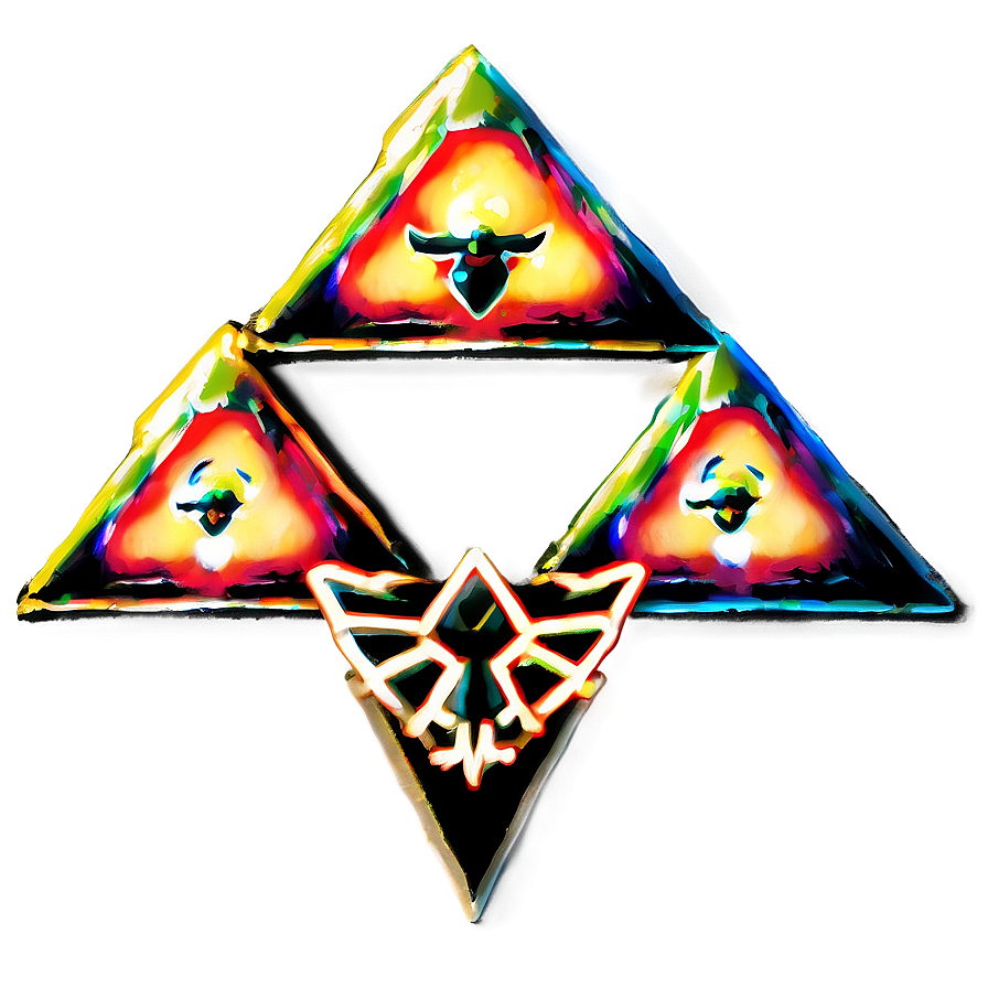 Triforce With Light Effects Png 91 PNG Image