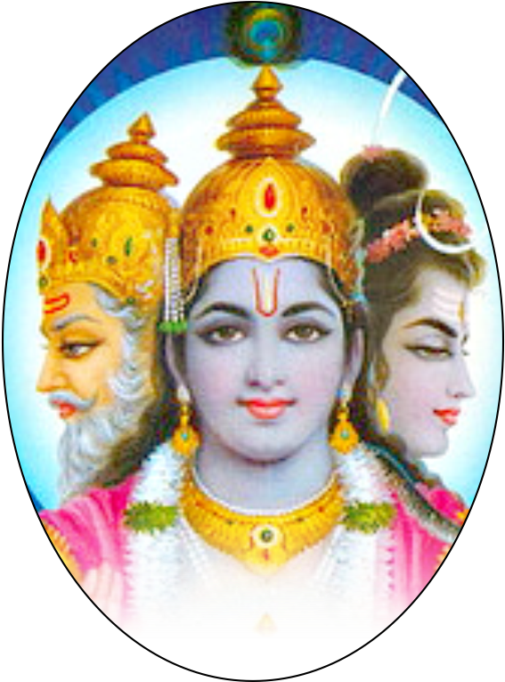 Trimurti Representation Vishnu Shiva Brahma.png PNG Image