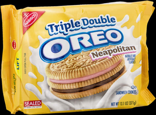 Triple Double Oreo Neapolitan Package PNG Image