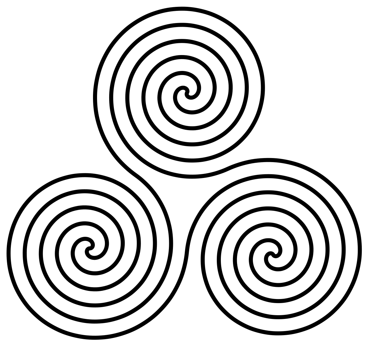 Triple_ Spiral_ Pattern PNG Image