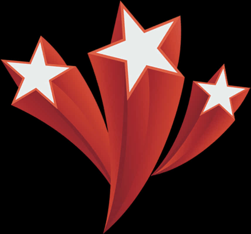 Triple Star Burst Graphic PNG Image