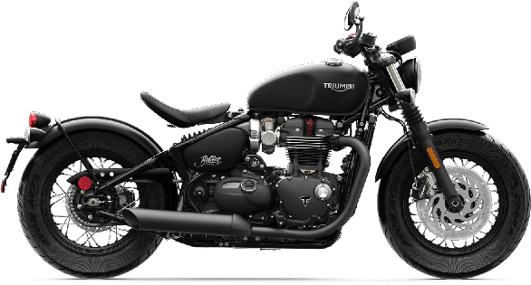 Triumph Bobber Black Motorcycle PNG Image