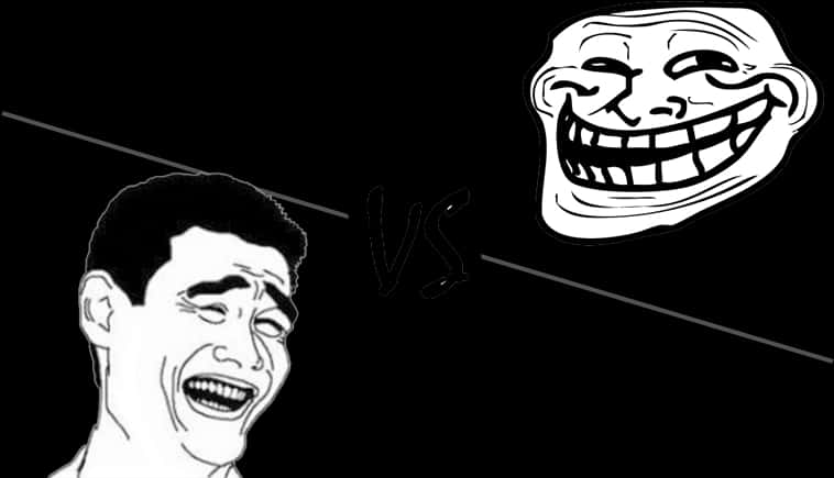 Troll Face Versus Yao Ming Meme PNG Image