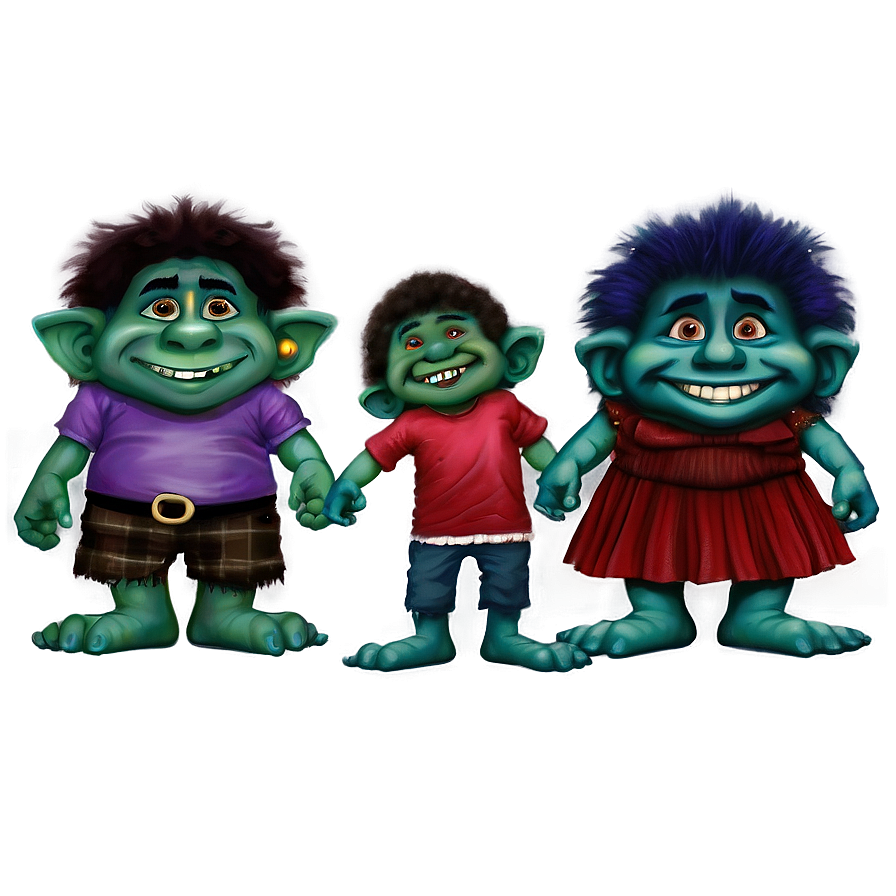 Troll Family Portrait Png Mqi81 PNG Image