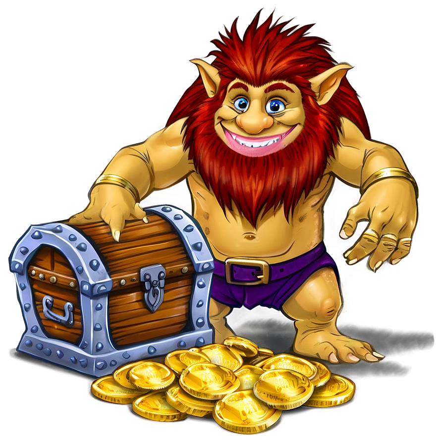 Troll With Treasure Chest Png 05232024 PNG Image