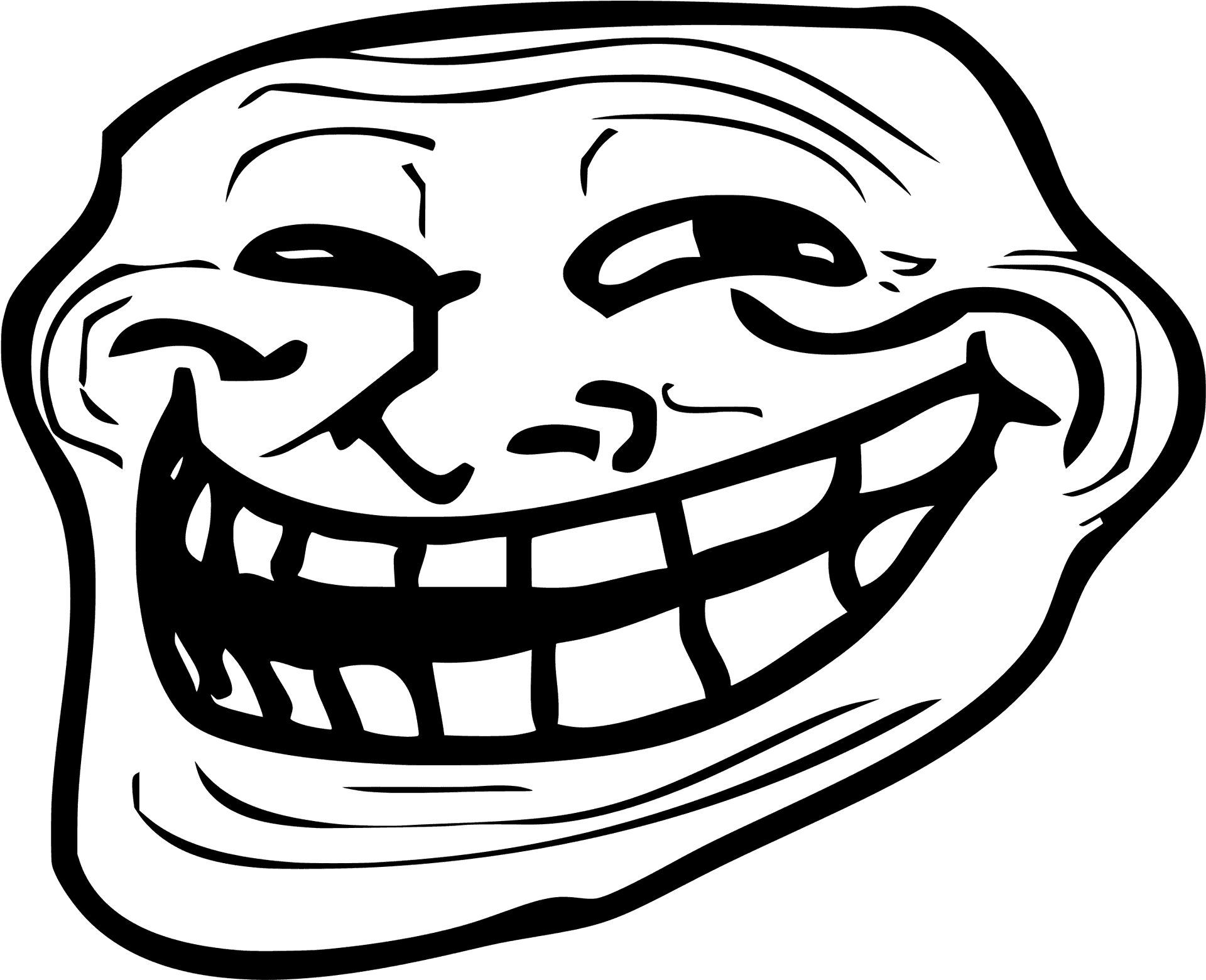 Trollface Meme Classic PNG Image