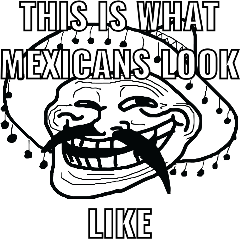 Trollface Mexican Stereotype Meme PNG Image