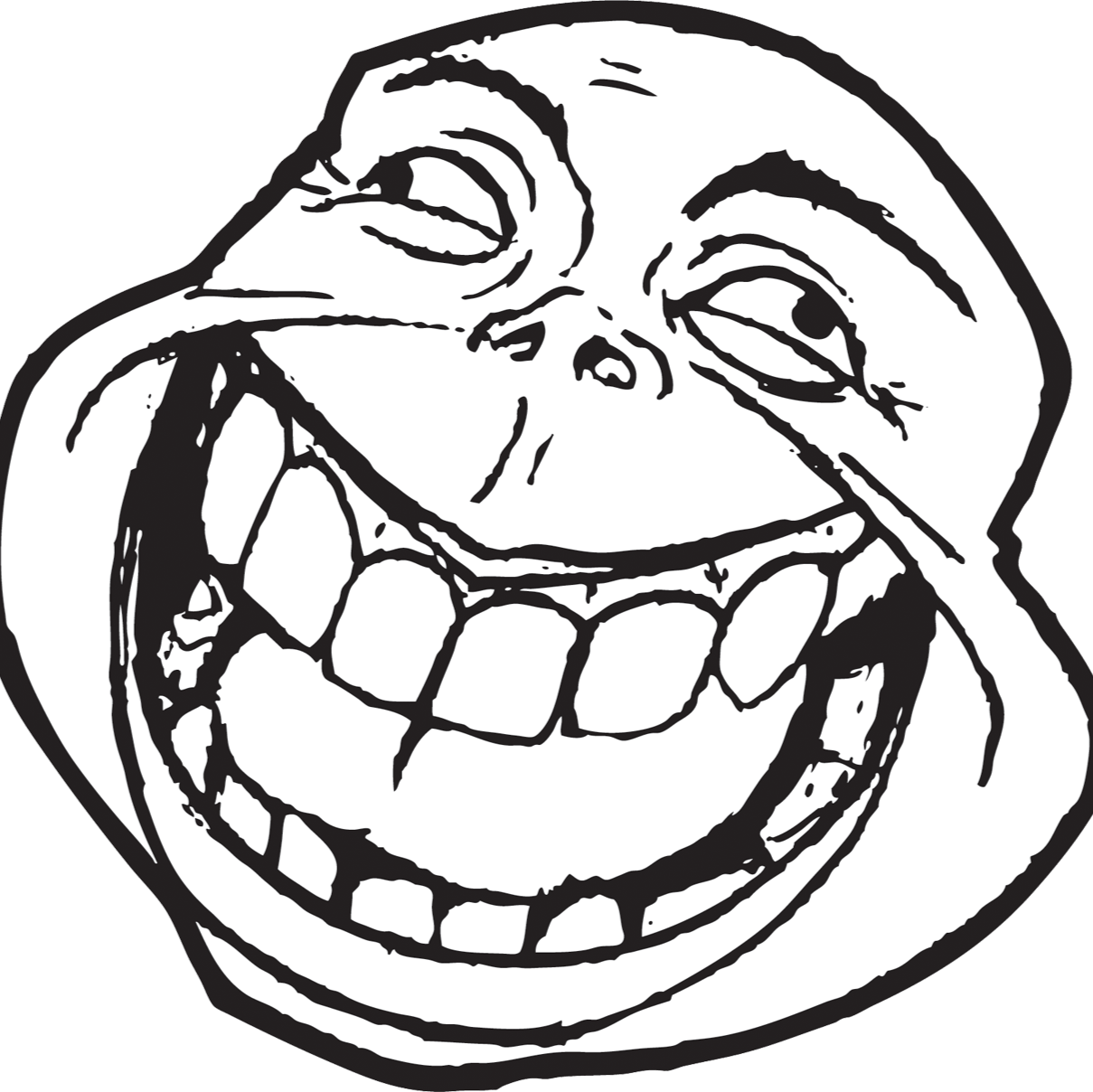 Trollface_ Rage_ Comic_ Character PNG Image