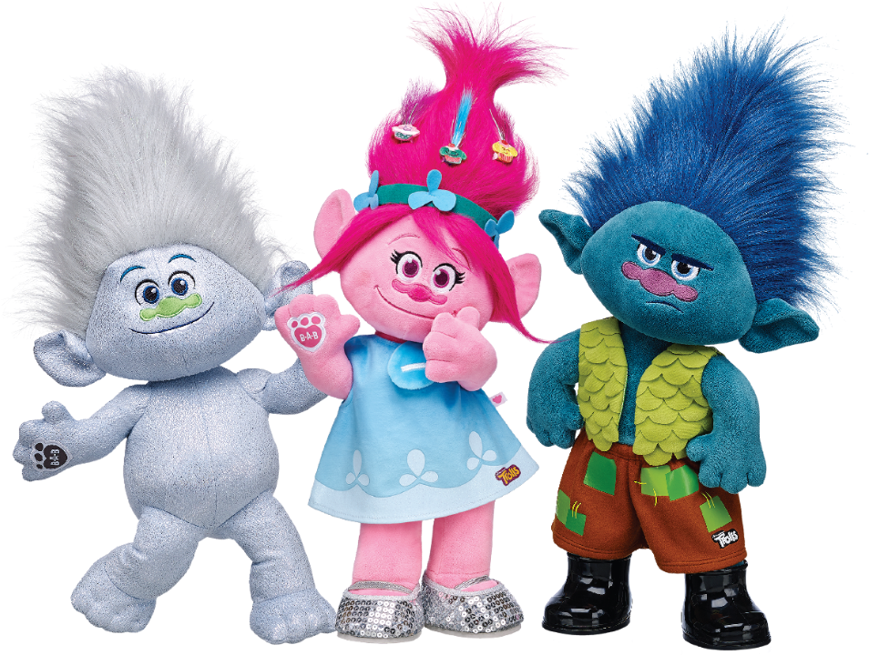 Trolls Character Toys PNG Image