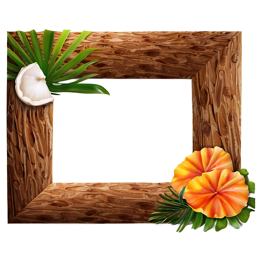 Tropical Beach Frame Png Qhq PNG Image