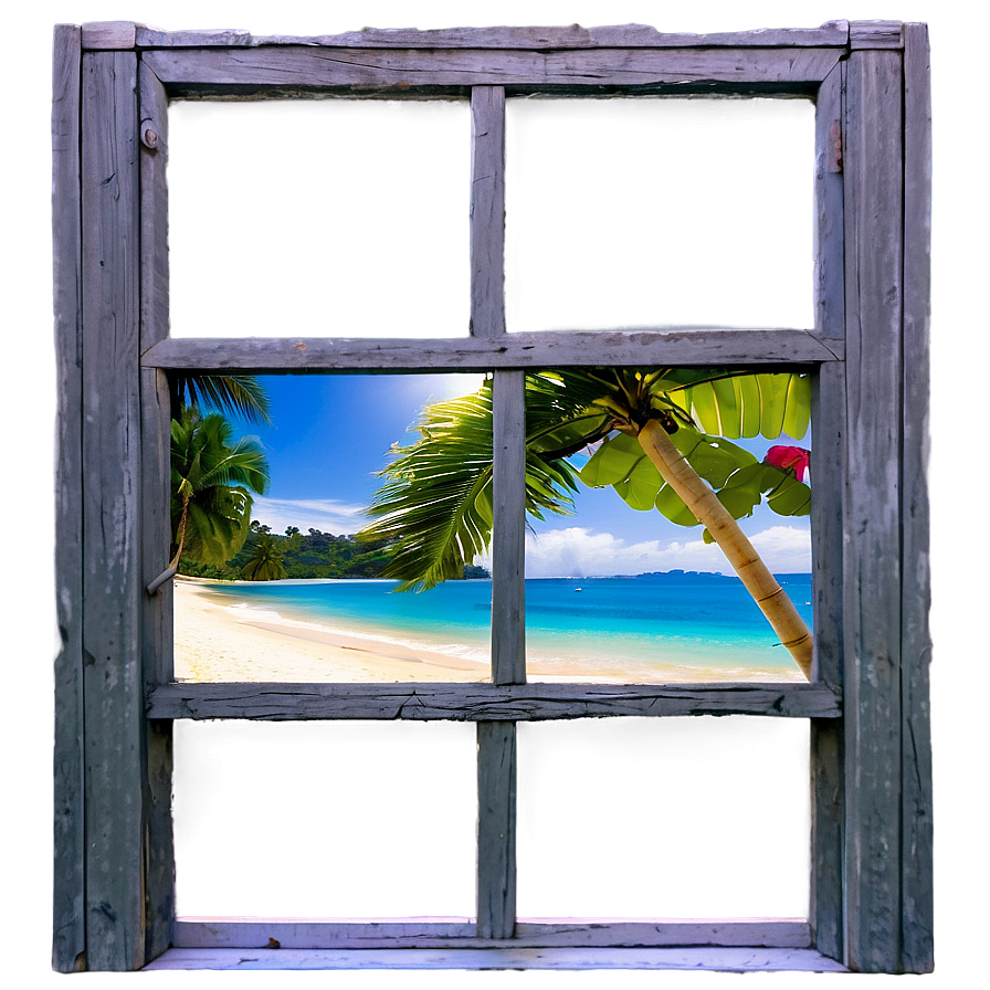 Tropical Beach View Windows Png Lsv97 PNG Image