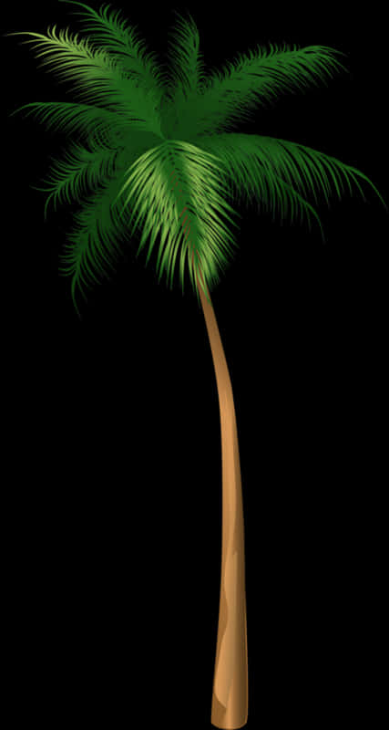 Tropical Coconut Tree Vector PNG Image