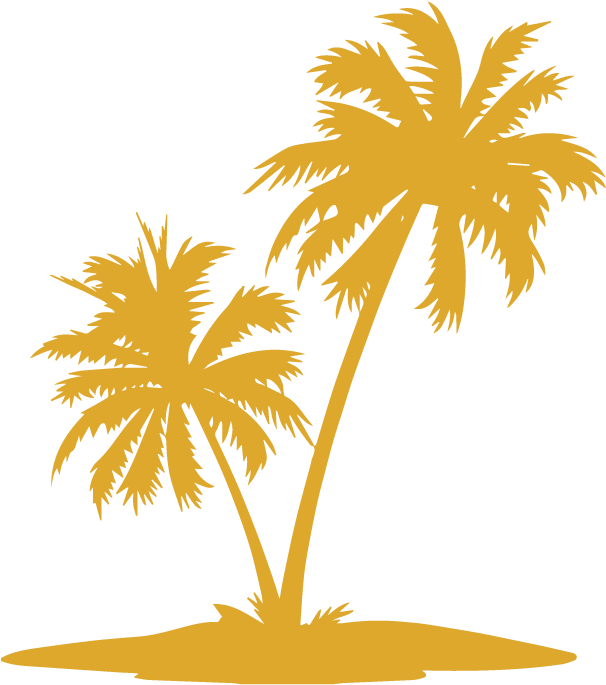 Tropical Coconut Trees Silhouette PNG Image