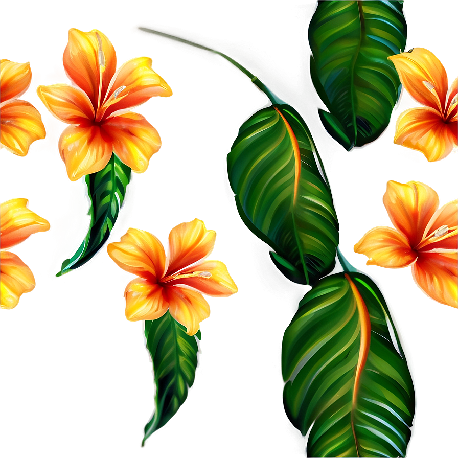 Tropical Floral Pattern Png 31 PNG Image