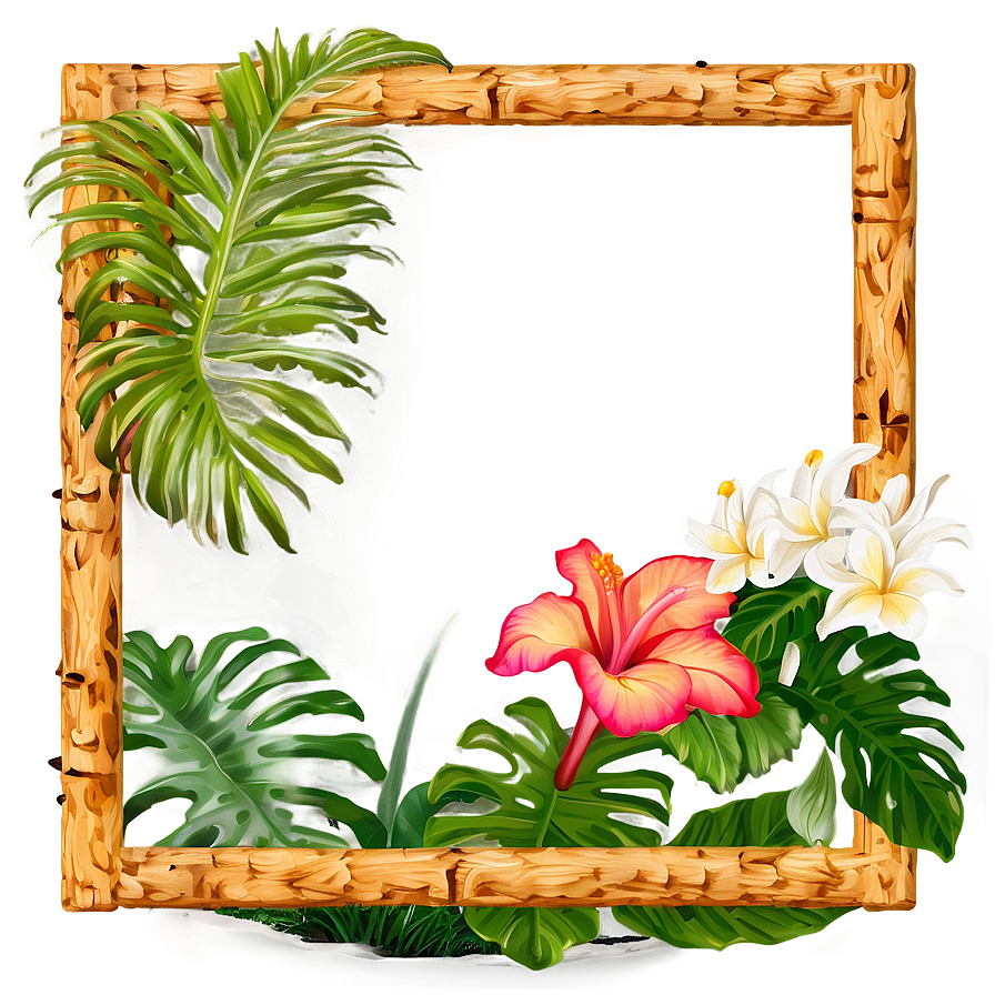 Tropical Garden Frame Png Kuv PNG Image