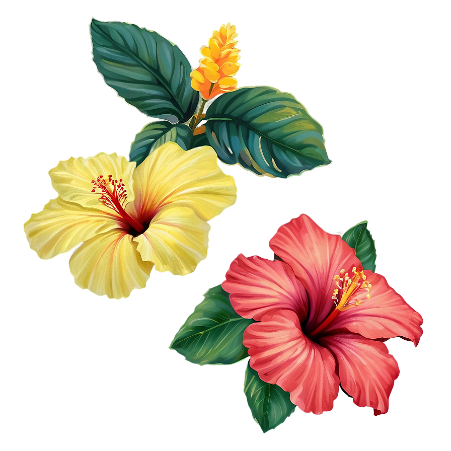 Tropical Hibiscus Png Yhv2 PNG Image