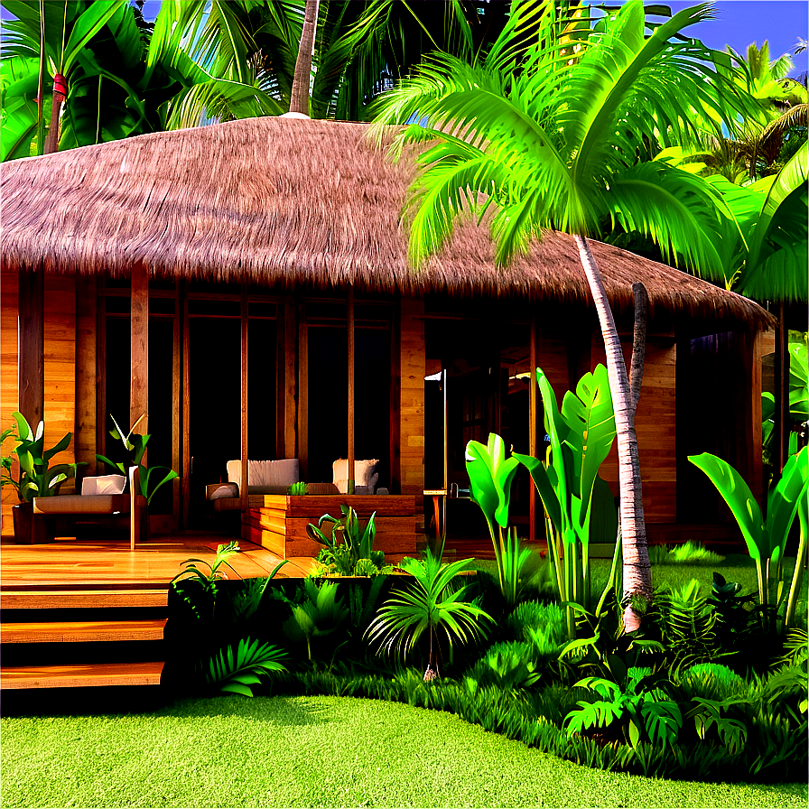 Tropical Houses Png Kfa PNG Image