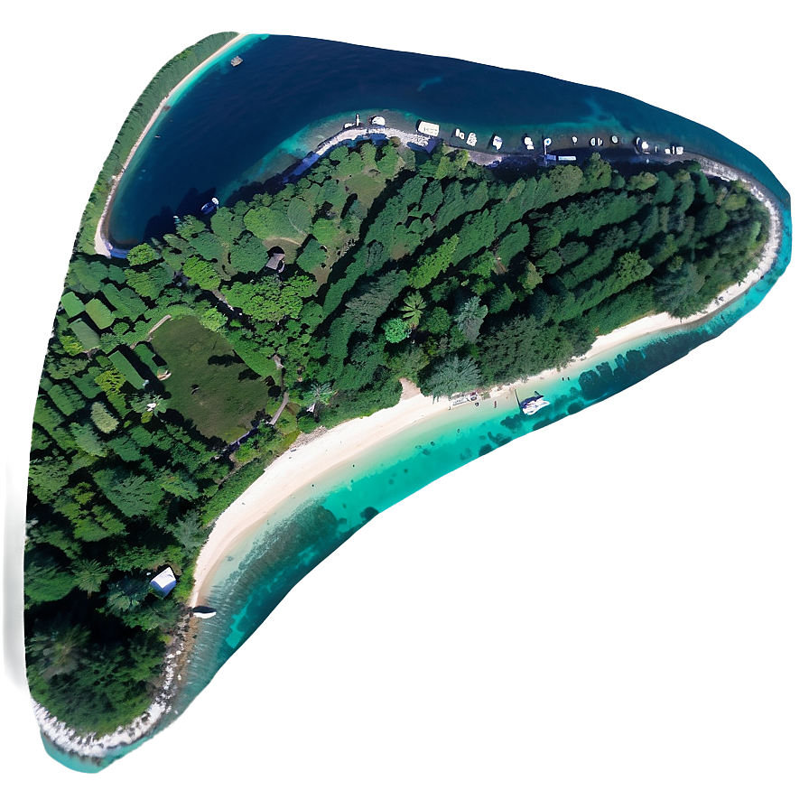 Tropical Island Aerial View Png 06112024 PNG Image