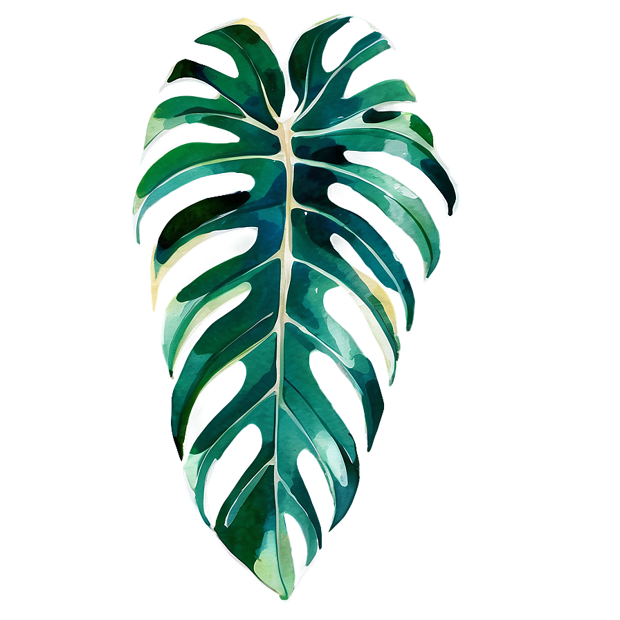 Tropical Leaf Watercolor Png Lgd PNG Image