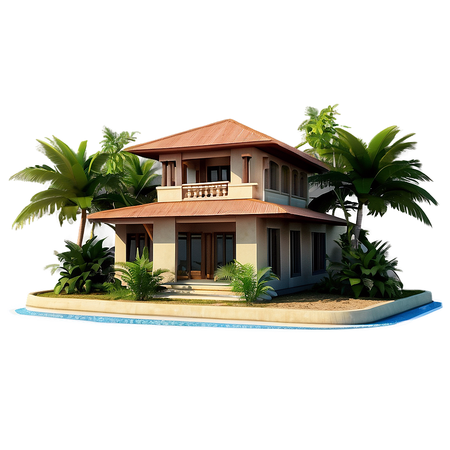 Tropical Mansion Oasis Png Jxt PNG Image