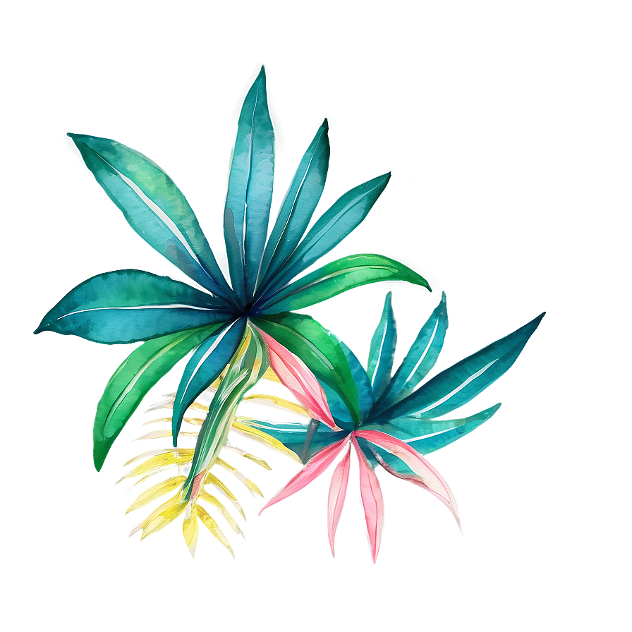 Tropical Plant Watercolor Png Mnd89 PNG Image