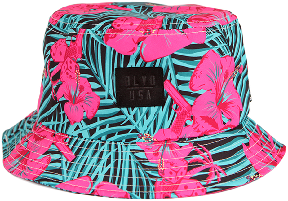 Tropical Print Bucket Hat PNG Image