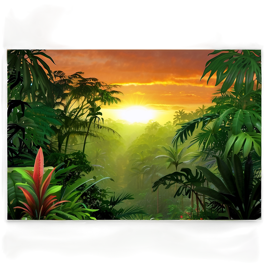 Tropical Rainforest Sunset Png Jcy27 PNG Image