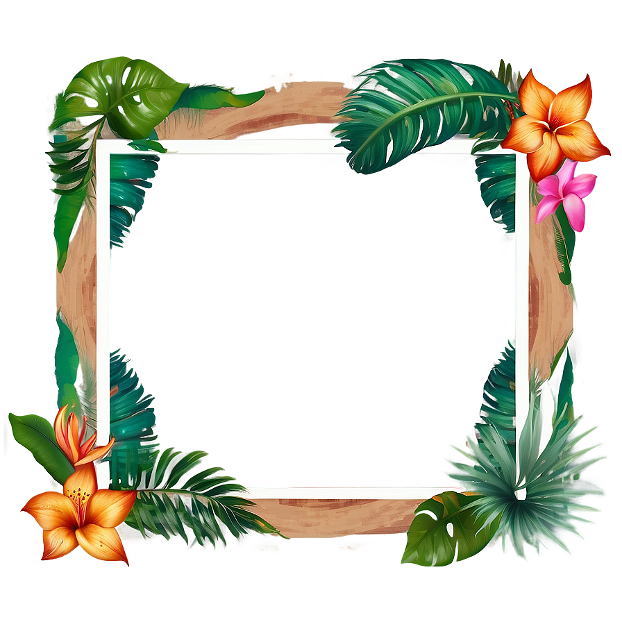 Tropical Retreat Frame Png Kmq38 PNG Image