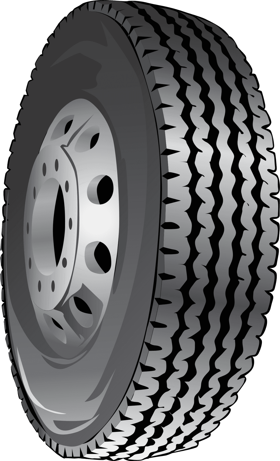 Truck Tire Illustration.png PNG Image