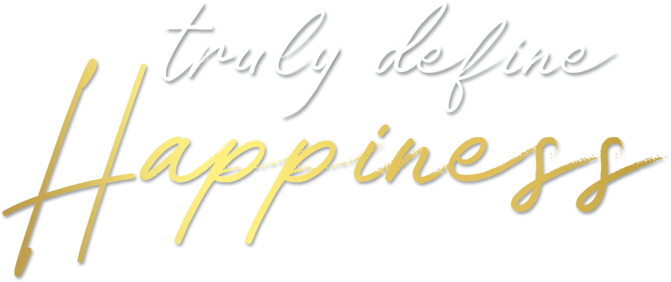 Truly Define Happiness Calligraphy PNG Image