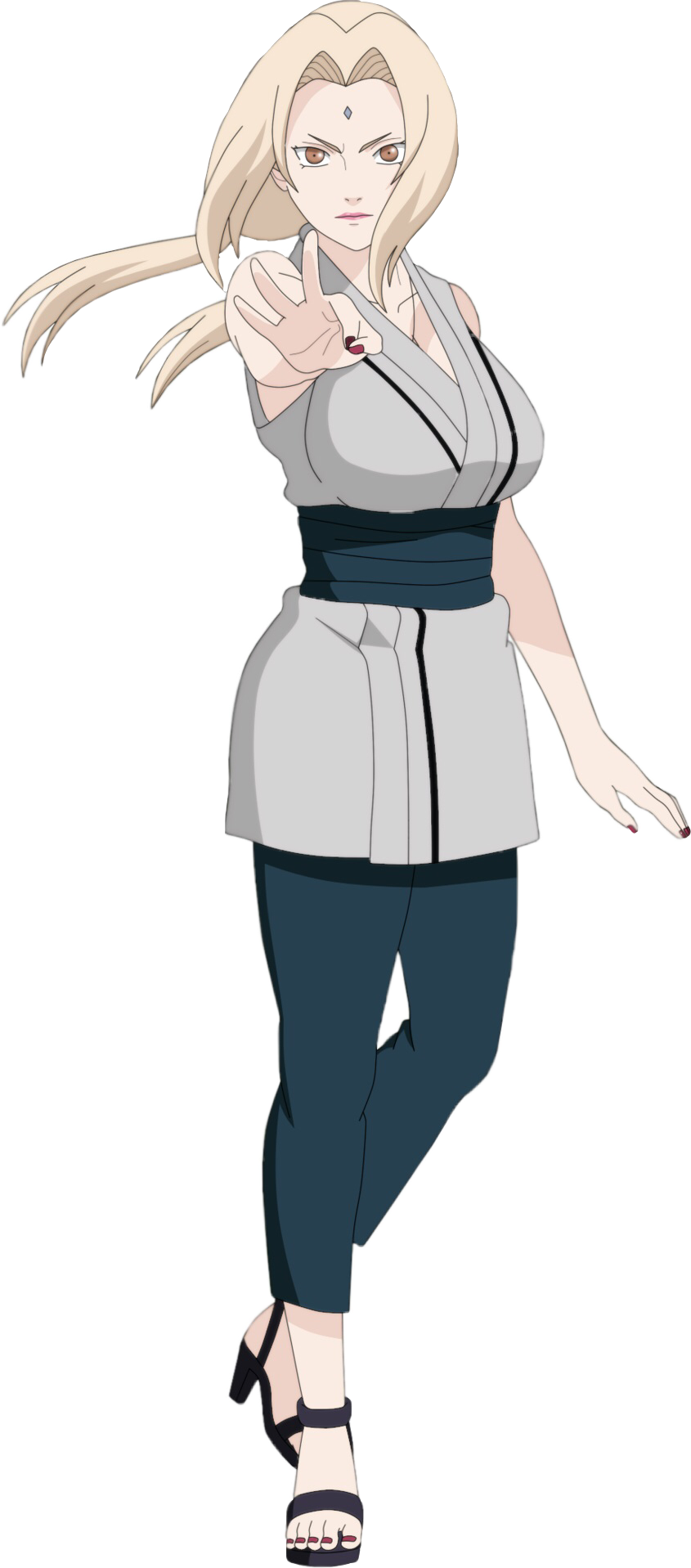 Tsunade Senju Naruto Anime Character PNG Image