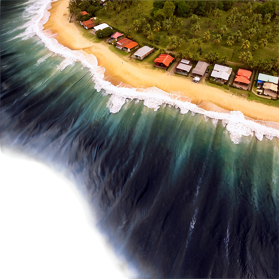 Tsunami Aerial View Png 06112024 PNG Image