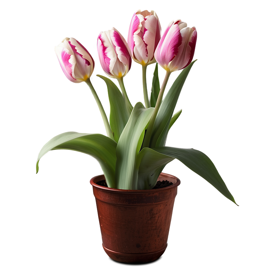 Tulip In Pot Png 42 PNG Image