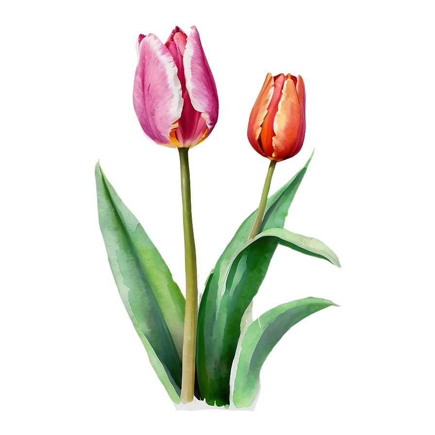 Tulip Watercolor Png Dqc52 PNG Image