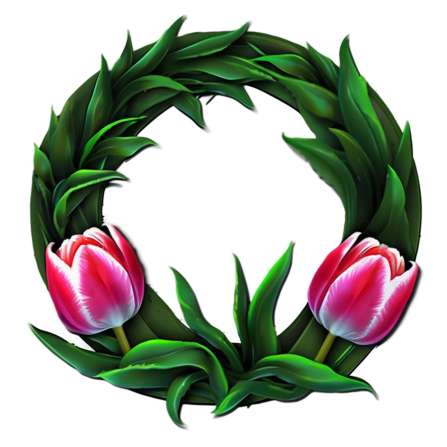 Tulip Wreath Png 05212024 PNG Image