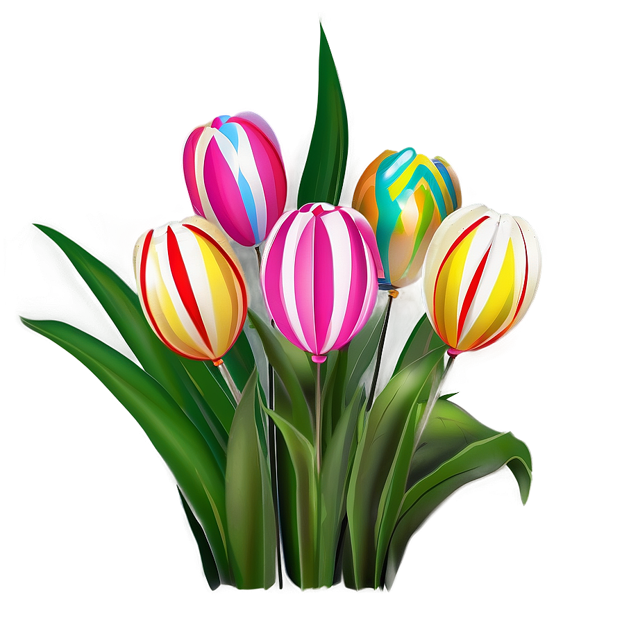 Tulips And Balloons Png 42 PNG Image